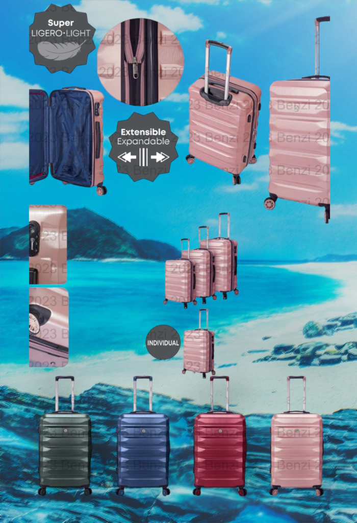 BENZI BZ5692 P.P. EXT. SET 3 MALETAS 8W ROSA